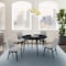 Armen Living Arcadia and Azalea 48" Round Gray and Black Wood 5 Piece Dining Set SETARDI5AZBLGR48 - alternate 9